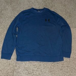 EUC Under Armour Men's Blue Speckled Fleece Loose Sweatshirt 1259848 size 2XL